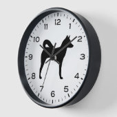 Kanaan Hunde Silhouette mit Nummern und Minuten Uhr (Winkel)