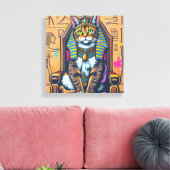 KANAANI CAT-PHARAOH 2 LEINWANDDRUCK (Insitu (Wohnzimmer))