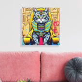 KANAANI CAT-PHARAOH 4 LEINWANDDRUCK (Insitu (Wohnzimmer))