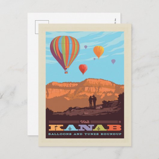 Kanab, Utah | Ballons und Tunes Postkarte (Vorne/Hinten)