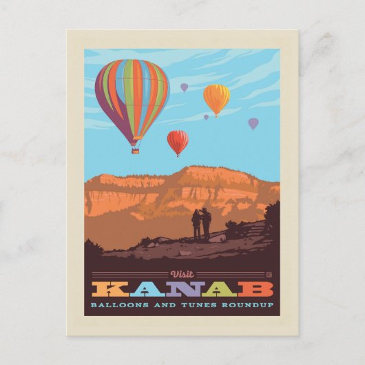 Kanab, Utah | Ballons und Tunes Postkarte (Vorderseite)
