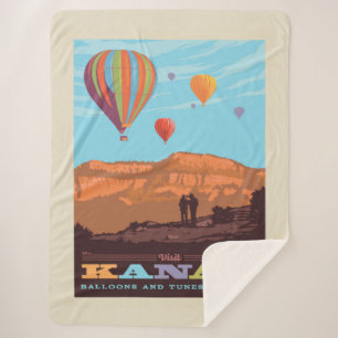 Kanab, Utah Ballons und Tunes Sherpadecke