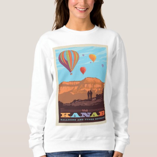 Kanab, Utah | Ballons und Tunes Sweatshirt (Vorderseite)