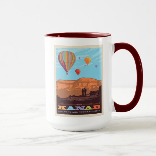 Kanab, Utah | Ballons und Tunes Tasse (Rechts)
