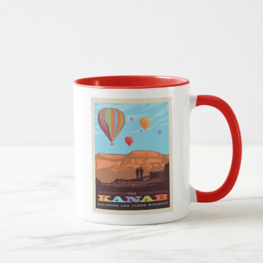 Kanab, Utah | Ballons und Tunes Tasse (Rechts)