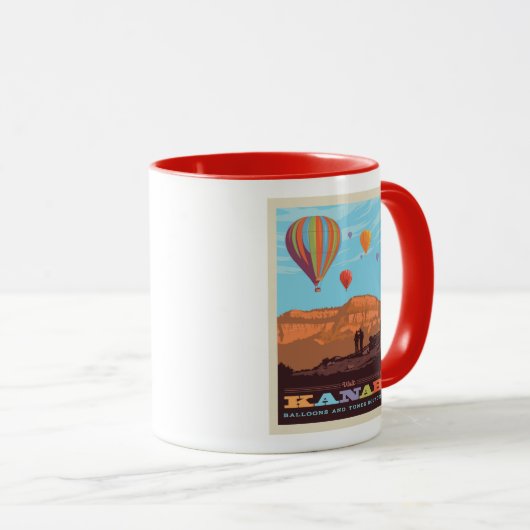 Kanab, Utah | Ballons und Tunes Tasse (VorderseiteRechts)