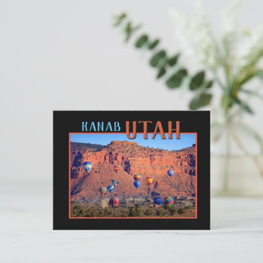 Kanab Utah Hot Air Balloons Postkarte (Stehend Vorderseite)