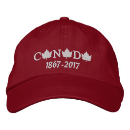 Kanada 150 bestickte Red Baseball Cap Baseballkappe