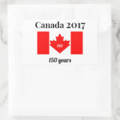 Kanada 150 im Herbst-Flag 2017 Rechteckiger Aufkleber (Tasche)