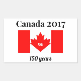 Kanada 150 im Herbst-Flag 2017 Rechteckiger Aufkleber