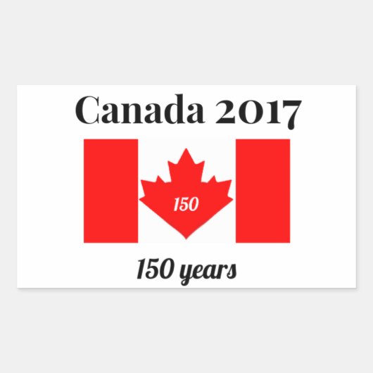 Kanada 150 im Herbst-Flag 2017 Rechteckiger Aufkleber (Vorderseite)