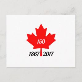 Kanada 150 im Jahr 2017 Ahornblatt Postkarte