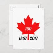 Kanada 150 im Jahr 2017 Ahornblatt Postkarte (Vorne/Hinten)