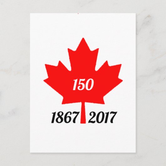 Kanada 150 im Jahr 2017 Ahornblatt Postkarte (Vorderseite)