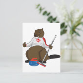 Kanada 150 im Jahr 2017 Curling Beaver Merchandise Postkarte (Stehend Vorderseite)