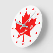 Kanada 150 Jahre einmaliges Jubiläum Runde Wanduhr (Winkel)