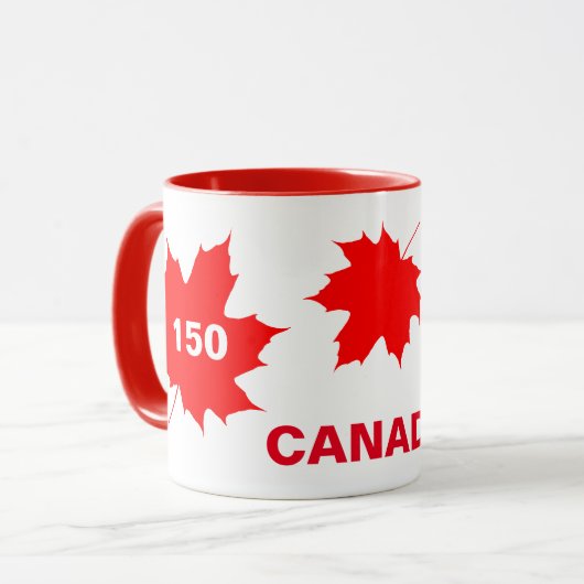 Kanada 150 Jahre einmaliges Jubiläum Tasse (Vorderseite Links)