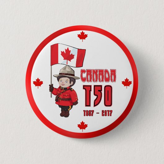 Kanada 150 Jahre Jahrestag Button (Vorderseite)