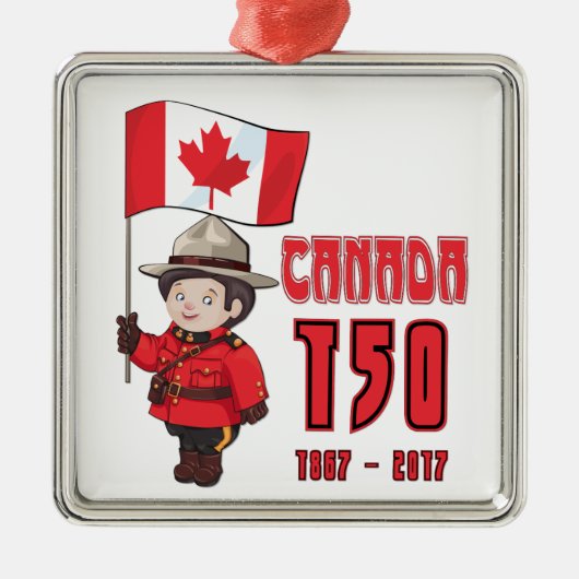 Kanada 150 Jahre Jahrestag Ornament Aus Metall (Vorne)