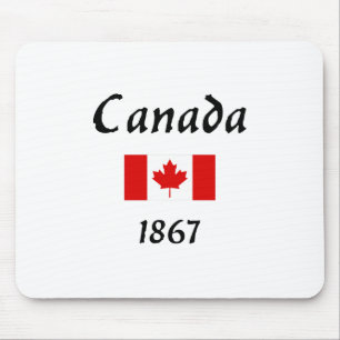 Kanada 1867 Altes Balthazar-Schriftart Flag Light- Mousepad