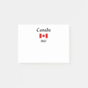 Kanada 1867 Altes Balthazar-Schriftart Flag Light- Post-it Klebezettel