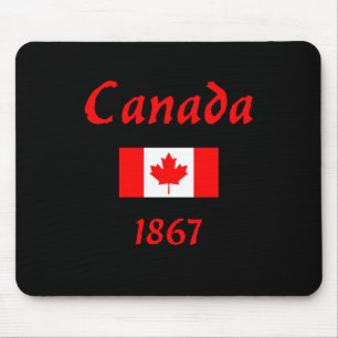 Kanada 1867 Old Balthazar Schriftart Flag Dunkle F Mousepad