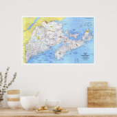 " Kanada: 1975 Maine mit den Meeresprovinzen Poster (Küche)