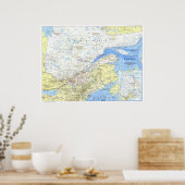 " Kanada: 1991 Quebec detaillierte MAP ... Poster (Küche)