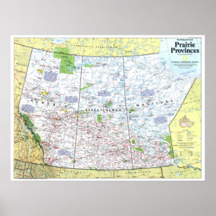 " Kanada: 1994 Prärie Provinzen 1/2 Karte ... Poster