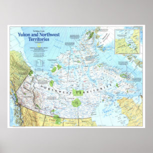 " Kanada: 1997 MOC Yukon und der Nordwest MAP ... Poster