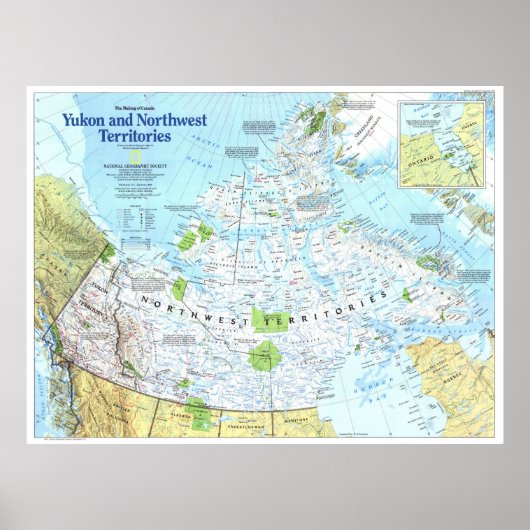 " Kanada: 1997 MOC Yukon und der Nordwest MAP ... Poster (Vorne)