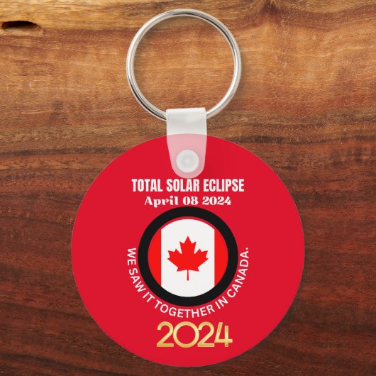 Kanada 2024 INSGESAMT SOLAR ECLIPSE 04.08.2024 Schlüsselanhänger (Vorderseite)