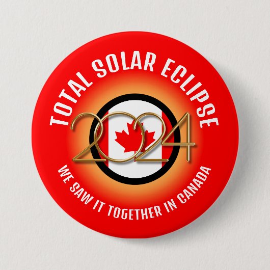 Kanada 2024 INSGESAMT SOLAR ECLIPSE Button (Vorderseite)