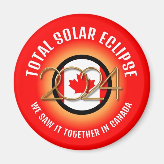 Kanada 2024 INSGESAMT SOLAR ECLIPSE Magnet (Vorne)