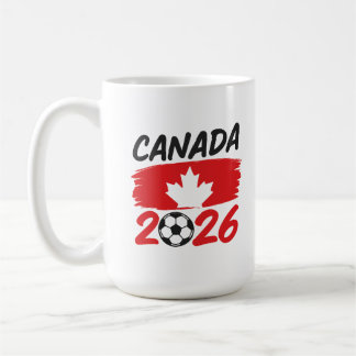 Kanada 2026 Fußball Fan Design mit Ahornblatt Kaffeetasse