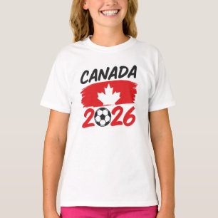 Kanada 2026 Fußball Fan Design mit Ahornblatt T-Shirt