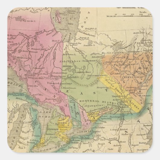 Kanada 2 quadratischer aufkleber (Vorderseite)