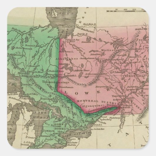 Kanada 3 quadratischer aufkleber (Vorderseite)