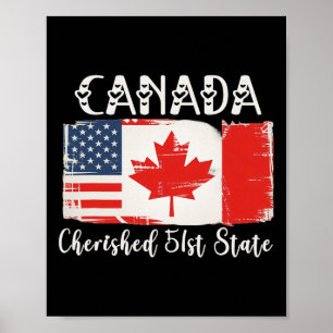 Kanada 51. Staat Lustig Trump Präsident Poster