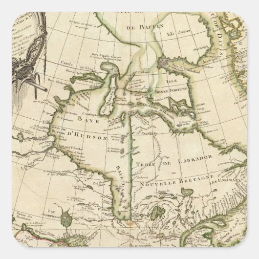 Kanada 5 quadratischer aufkleber (Vorderseite)