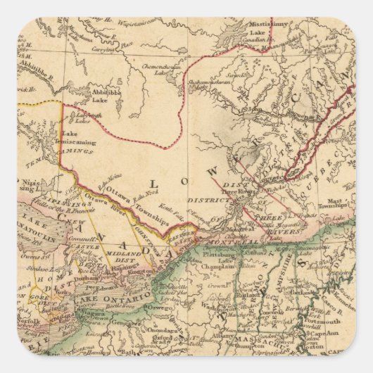 Kanada 6 quadratischer aufkleber (Vorderseite)