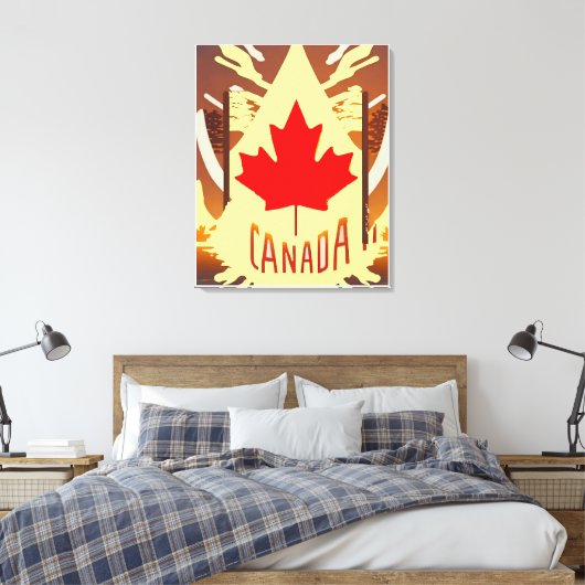 Kanada Abstrakte Kunst Leinwanddruck (Insitu (Schlafzimmer))