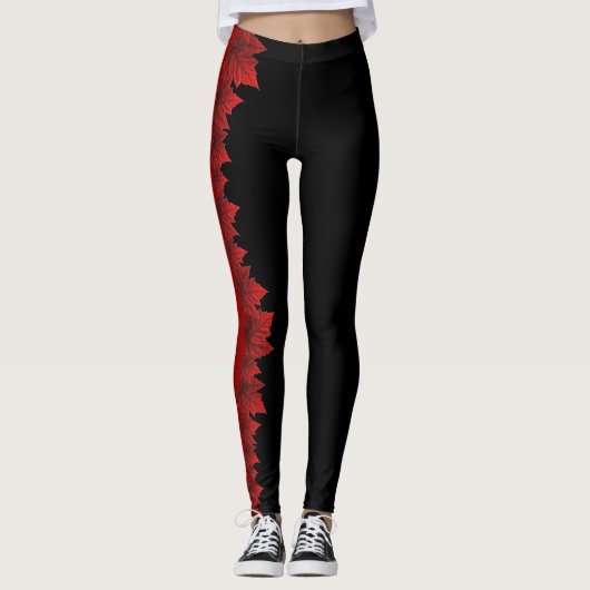 Kanada-Ahorn-Blatt-Leggings-Herbst verlässt Leggings (Vorderseite)