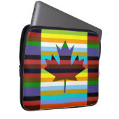 Kanada-Ahorn-Blatt-Pop-Kunst Laptopschutzhülle (Vorne Rechts)
