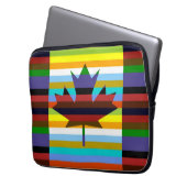 Kanada-Ahorn-Blatt-Pop-Kunst Laptopschutzhülle (Vorderseite Links)