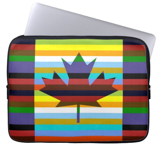 Kanada-Ahorn-Blatt-Pop-Kunst Laptopschutzhülle (Vorderseite)