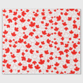Kanada Ahorn Leaf Red White Random Muster Geschenkpapier (Flach)