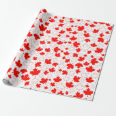 Kanada Ahorn Leaf Red White Random Muster Geschenkpapier (Ungerollt)