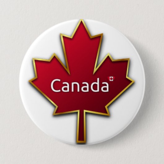 Kanada Ahornblatt Button (Vorderseite)