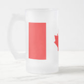Kanada-Ahornblatt-Flaggen-Farben Mattglas Bierglas (Links)